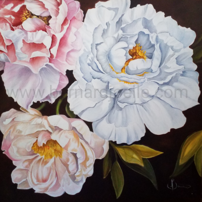 Fleurs Acrylique 130/130cm